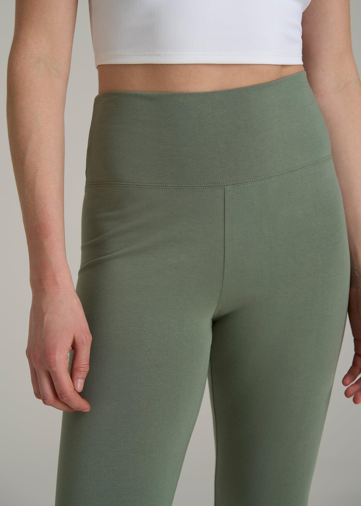 Women's Tall Cotton Leggings in Dark Seagrass Product Image