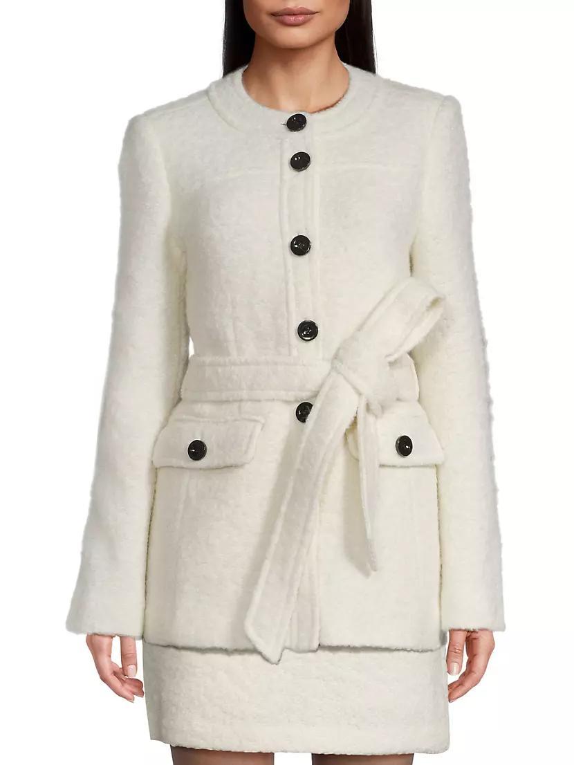 Elaine Collarless Belted Jacket Product Image