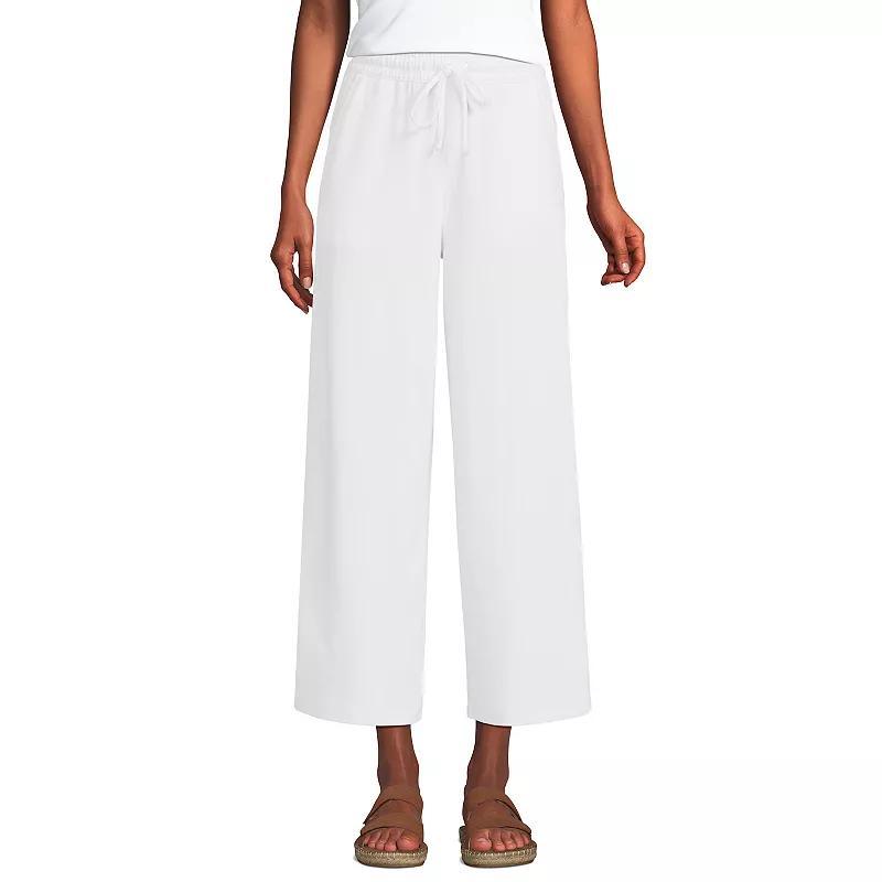 Petite Lands' End Sport Pull-On Drawstring Wide Leg Crop Pants, Women's, Size: XS Petite, Radiant Blue Product Image