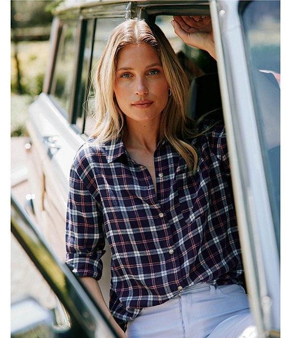 Southern Tide Niki Chilly Morning Plaid Long Sleeve Button Front Shirt Product Image