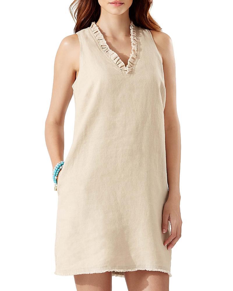 Tommy Bahama Two Palms Ruffle Shift Dress Women's Clothing Product Image