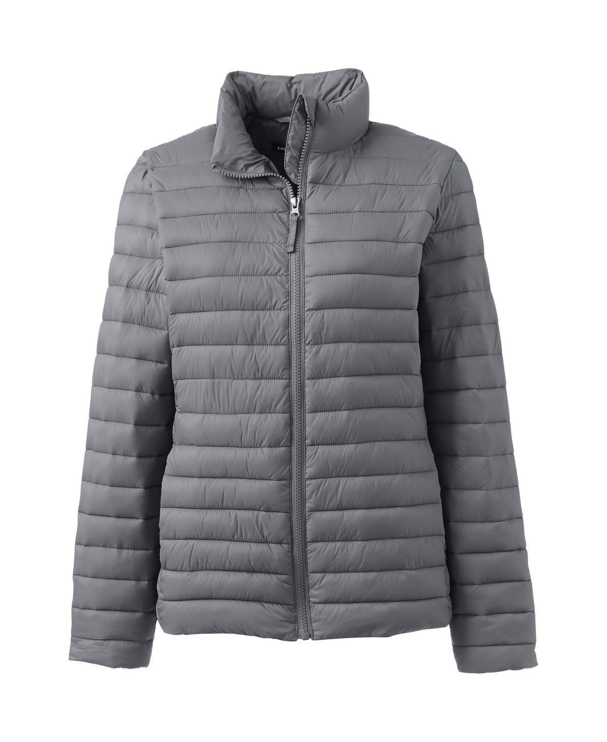 Women's Lands' End School Uniform ThermoPlume Jacket, Size: Small, Green Product Image