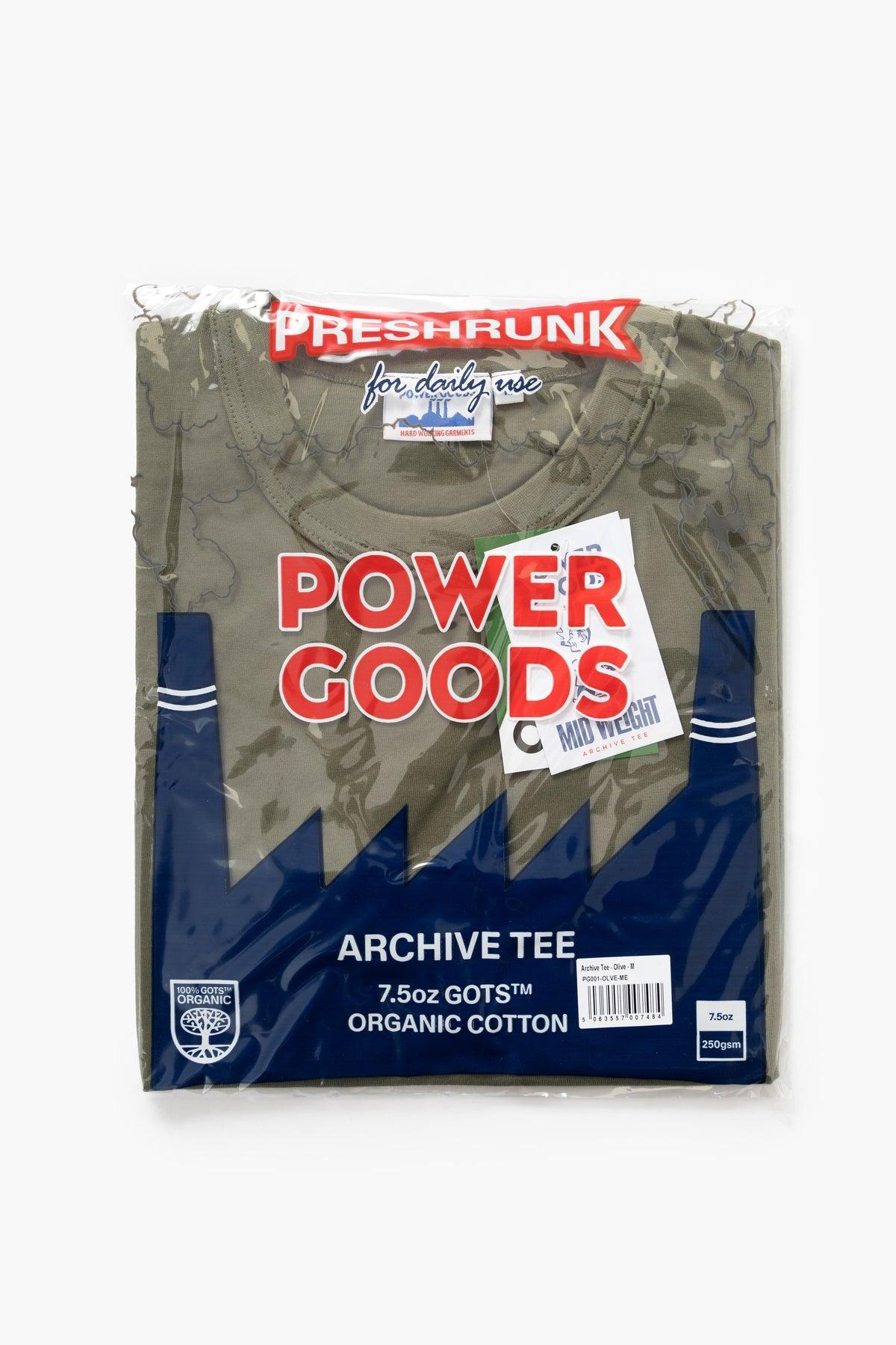 Power Goods - Archive T-Shirt - Olive Product Image