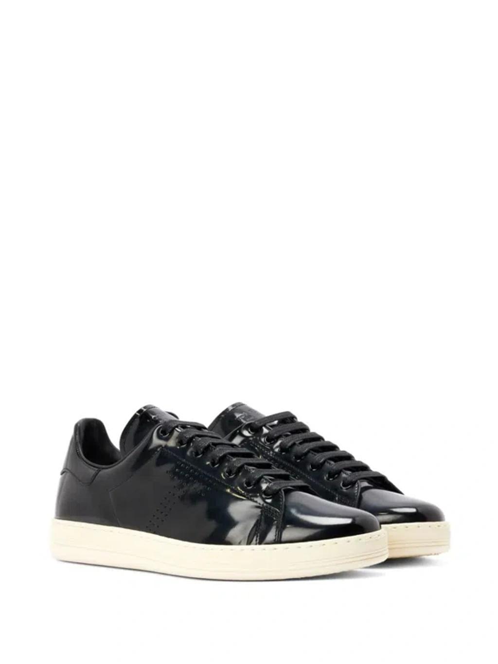 TOM FORD Warwick Leather Low-top Sneakers In White Product Image