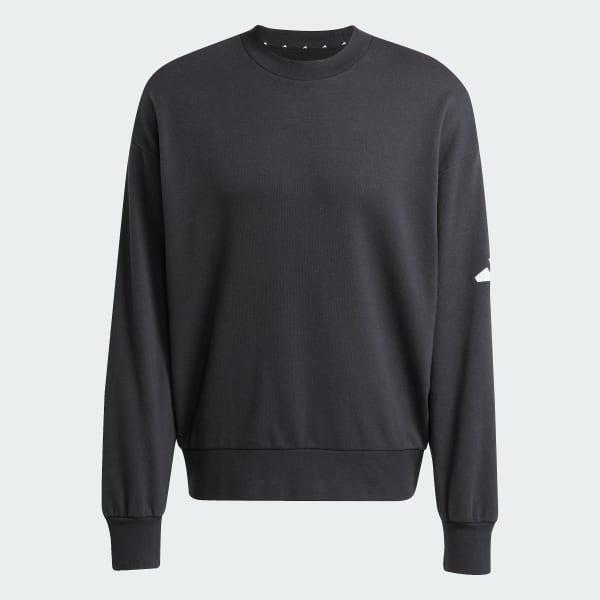 adidas Essentials Loose Fit 3 Bar Logo Sweatshirt Black L Mens Product Image