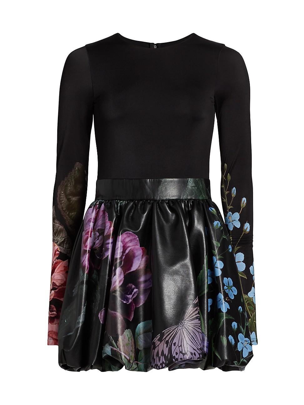 Womens Chara Floral Bubble Minidress Product Image