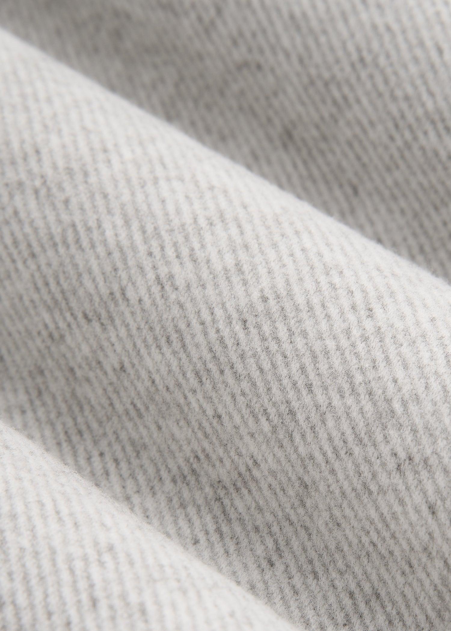 Stretch Flannel Button Tall Men's Shirt in Light Grey Mix Product Image