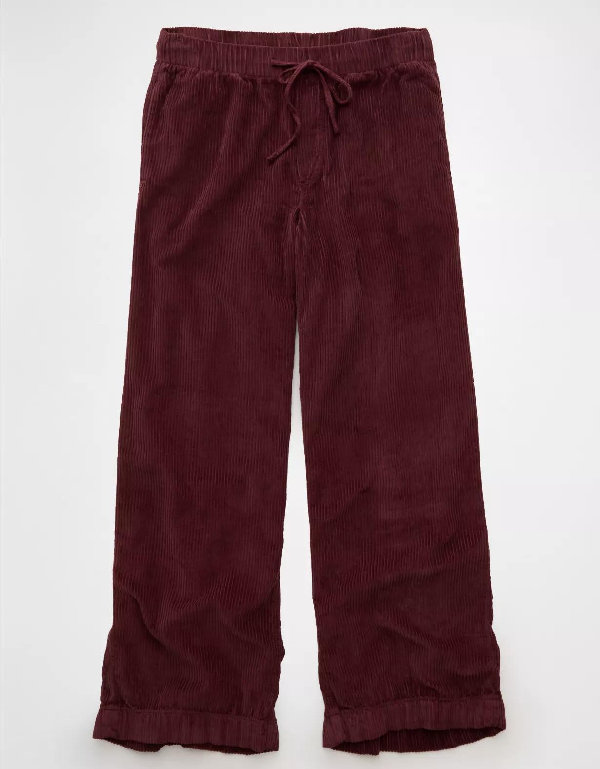AE Stretch Corduroy Low-Rise Baggy Wide-Leg Pant Product Image