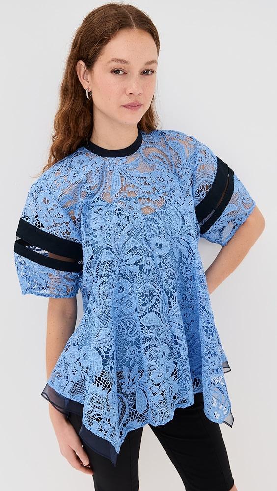 3.1 Phillip Lim Corded Embroidered Lace Flounce Top | Shopbop Product Image