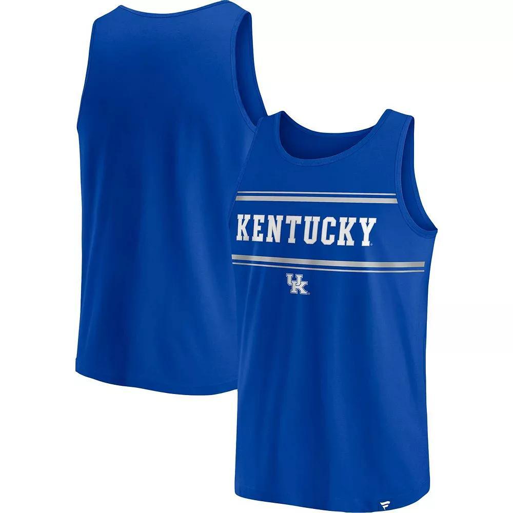 Men's Fanatics Branded Royal Kentucky Wildcats Stripe Block Tank Top, Size: Large, Blue Product Image