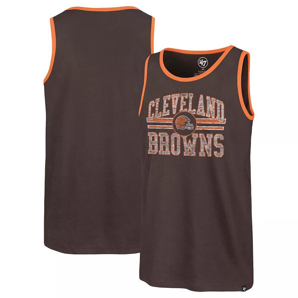 Men's '47  Brown Cleveland Browns Winger Franklin Tank Top, Size: Small Product Image