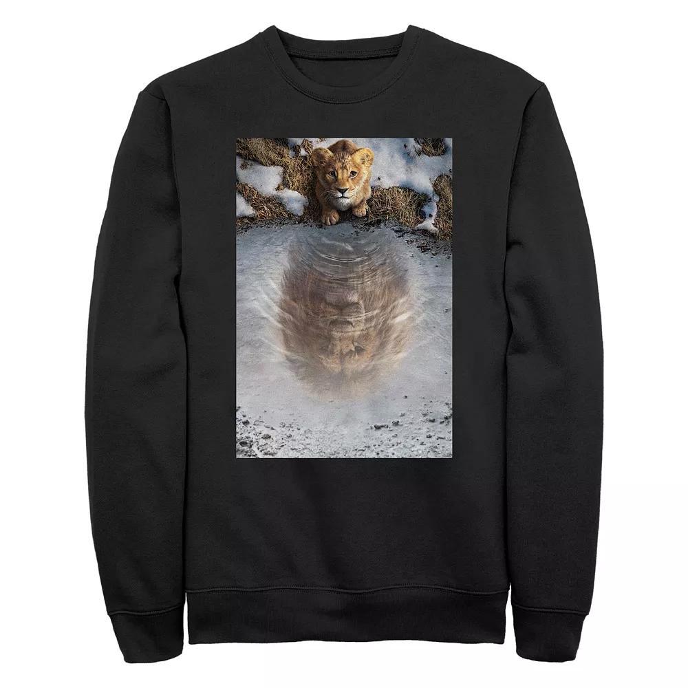 Disney's Mufasa The Lion King Cub Reflection Men's Graphic Fleece, Size: XL, Black Product Image