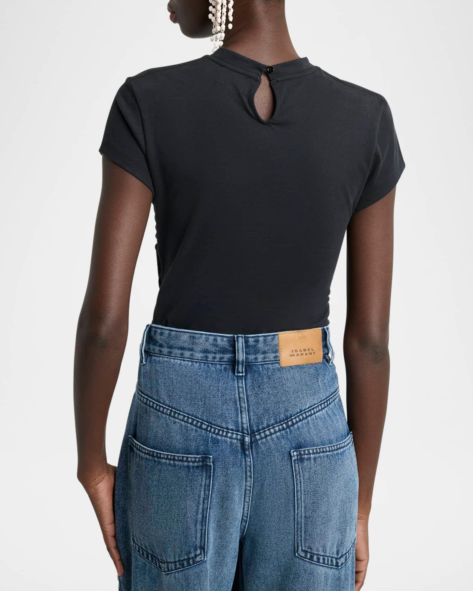 Maelie Ruched Short-Sleeve Shirt Product Image