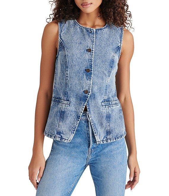 Steve Madden Wesley Round Neck Sleeveless Vest Top Product Image