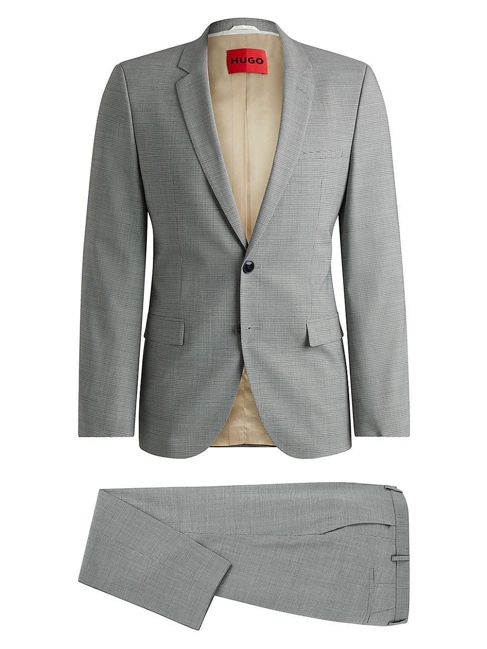 Mens Extra Slim Fit Suit in Houndstooth Performance Stretch Fabric Product Image