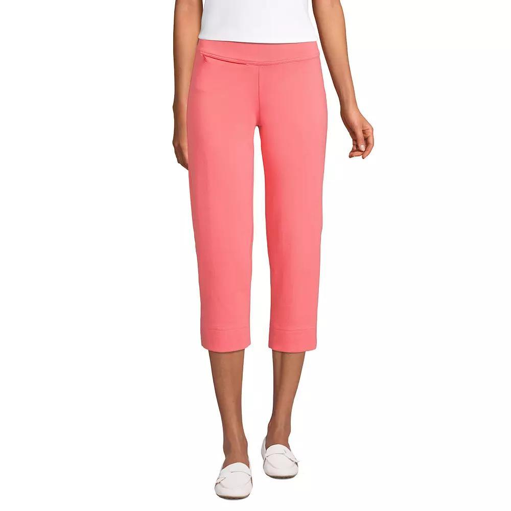 Women's Lands' End Starfish Straight-Leg Pull-On Crop Pants, Size: Large Tall, Evening Blue Product Image