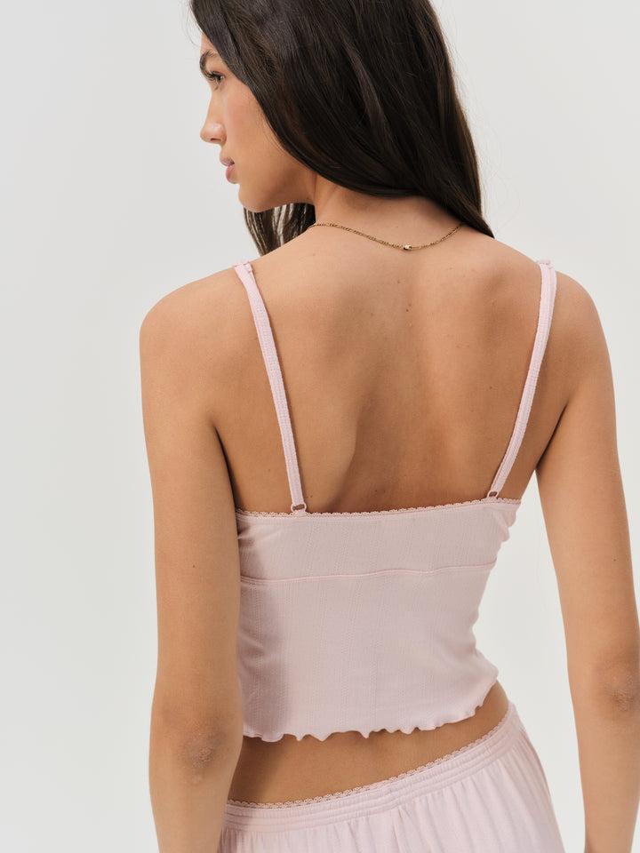Elliana Sleep Top — Dusty Pink Product Image