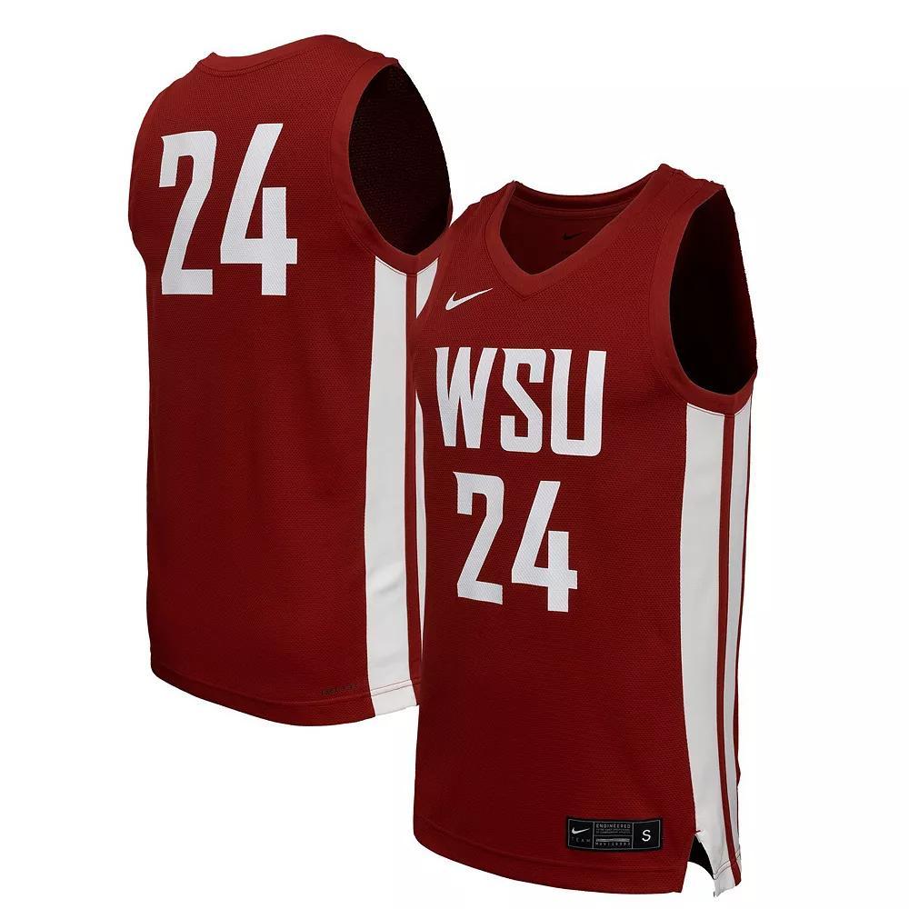 Men's Nike  Crimson Washington State Cougars  Replica Basketball Jersey, Size: 2XL, Wsc Red Product Image