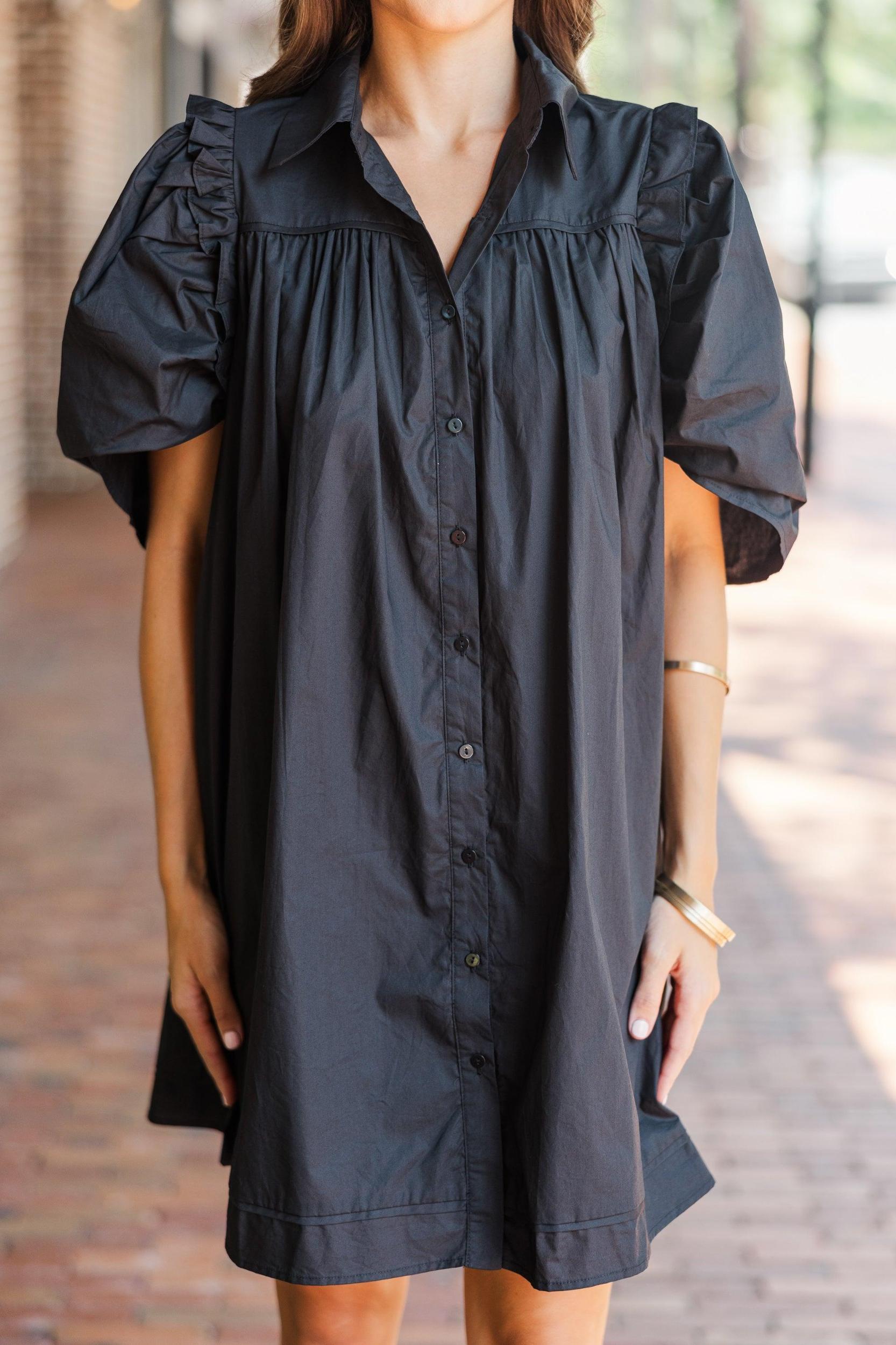 It's Always For You Black Babydoll Dress Female Product Image