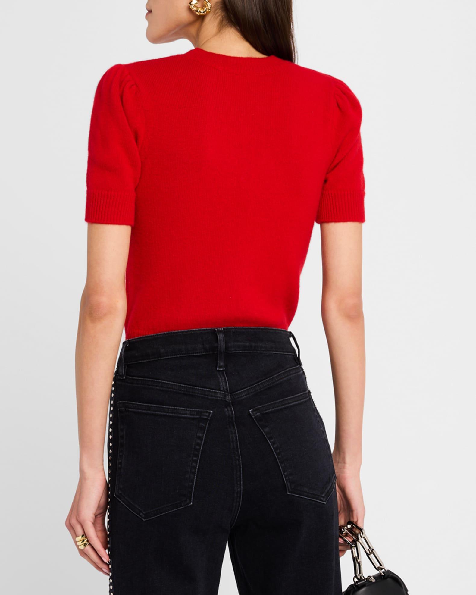 Short-Sleeve Cashmere Sweater Product Image