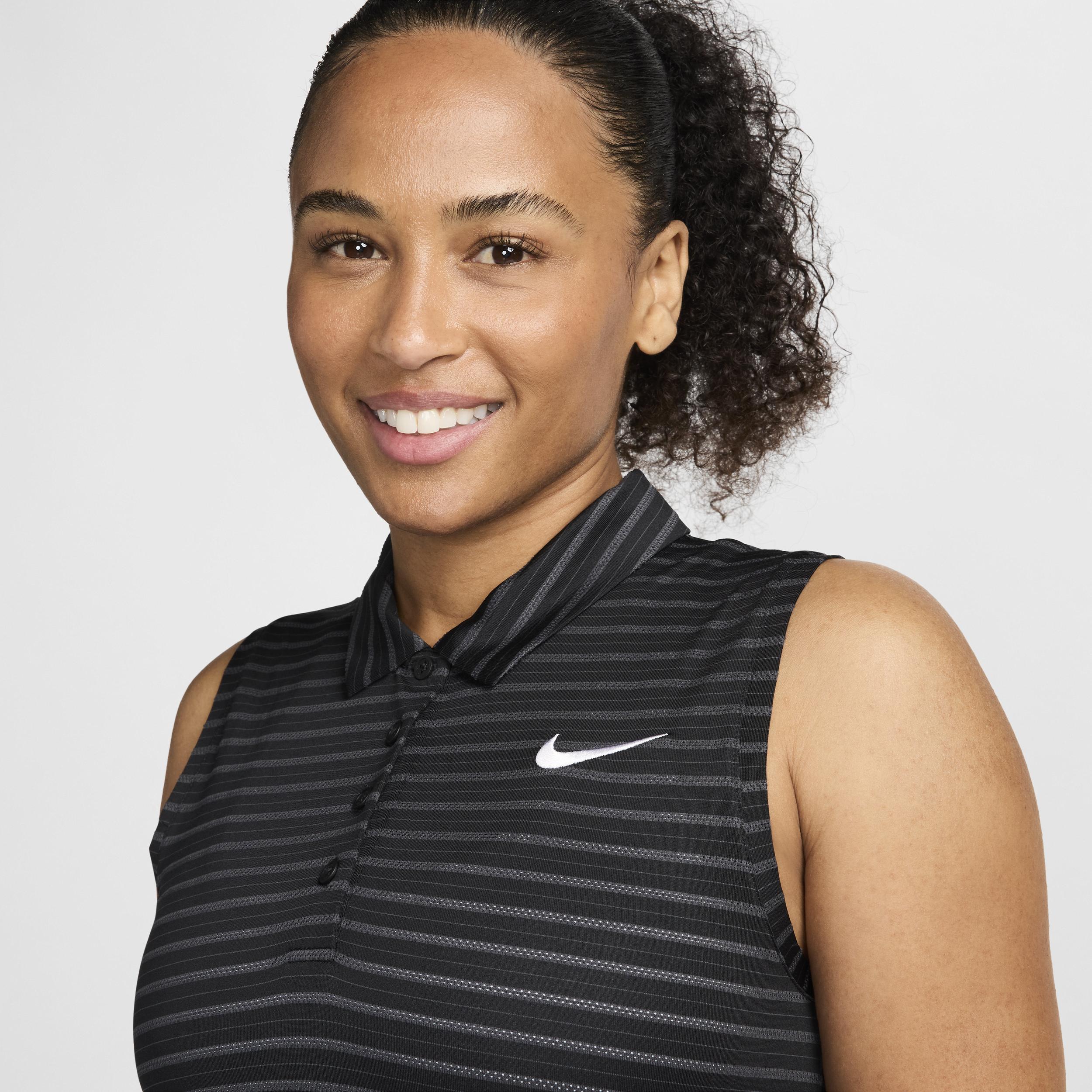 Nike Victory Women's Dri-FIT Sleeveless Striped Golf Polo Product Image