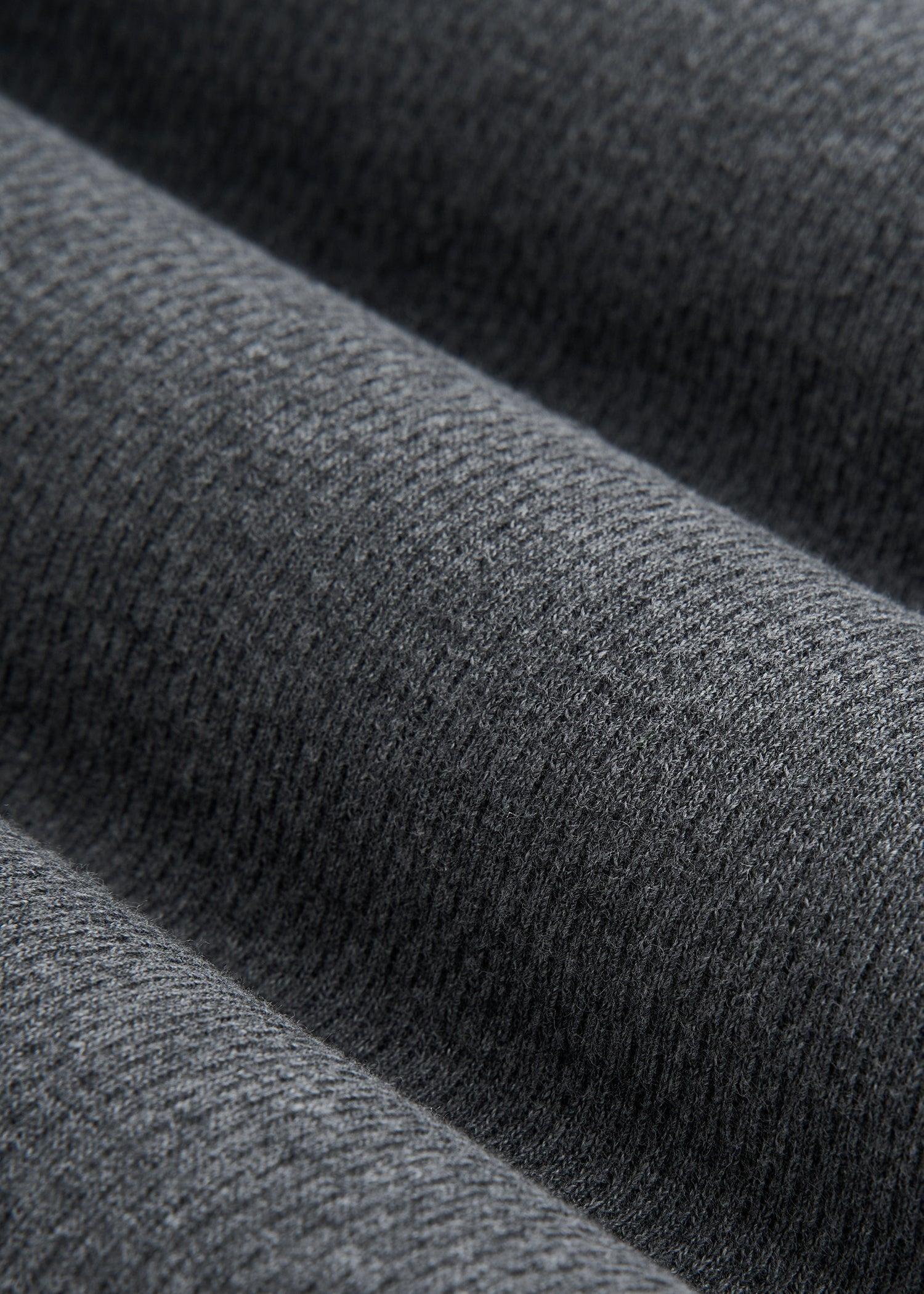 Double Honeycomb Thermal Crewneck  for Tall Men in Charcoal Mix Product Image