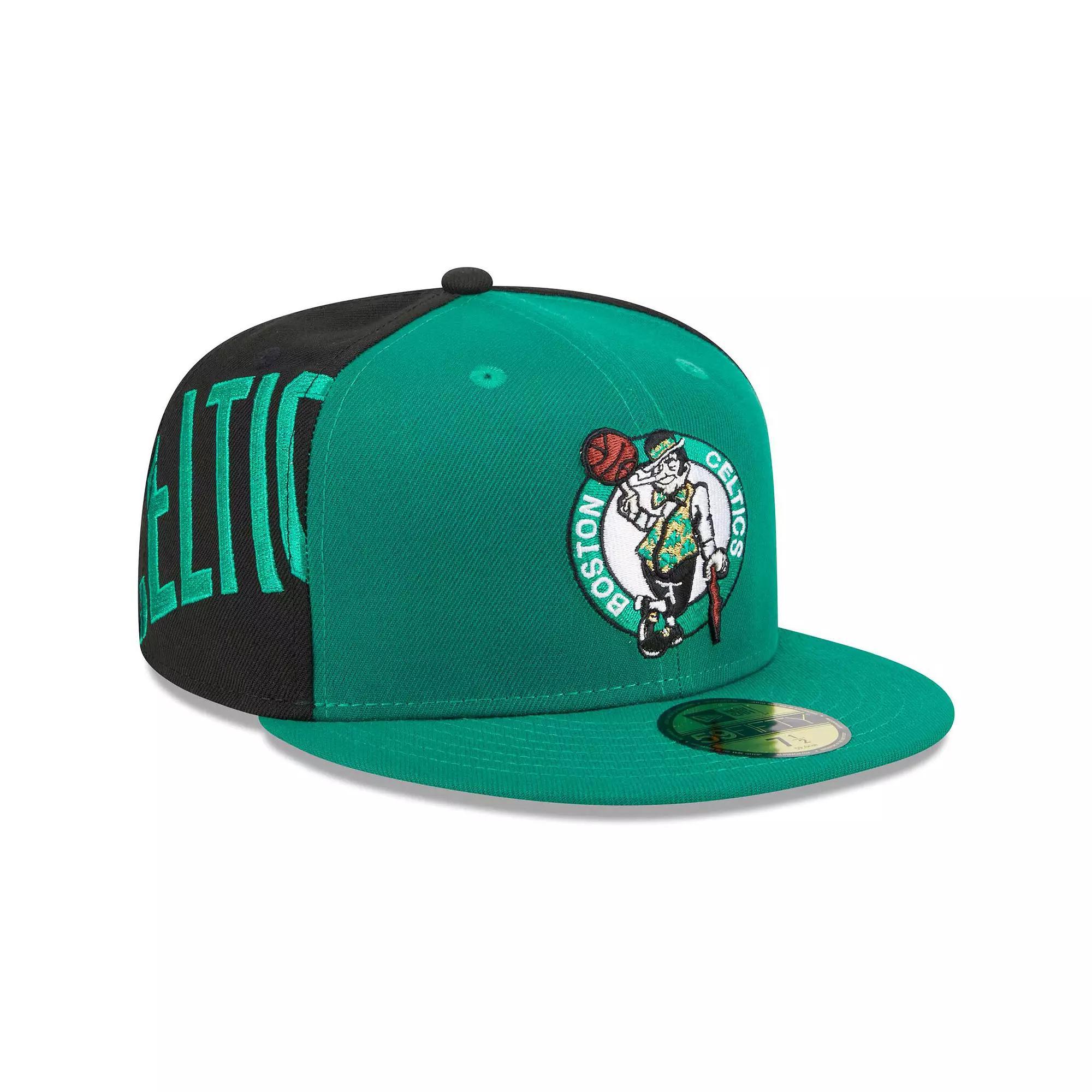 Men's New Era Kelly Green/Black Boston Celtics Gameday Wordmark 59FIFTY Fitted Hat, Size: 7 1/4 Product Image