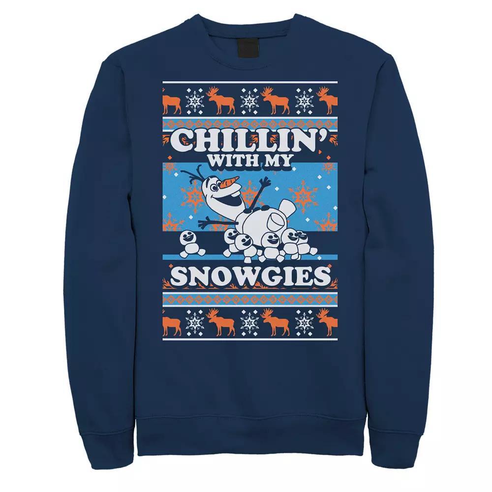 Disney's Frozen Olaf Chillin' With My Snowgies Men's Sweatshirt, Size: 3XL, Blue Product Image