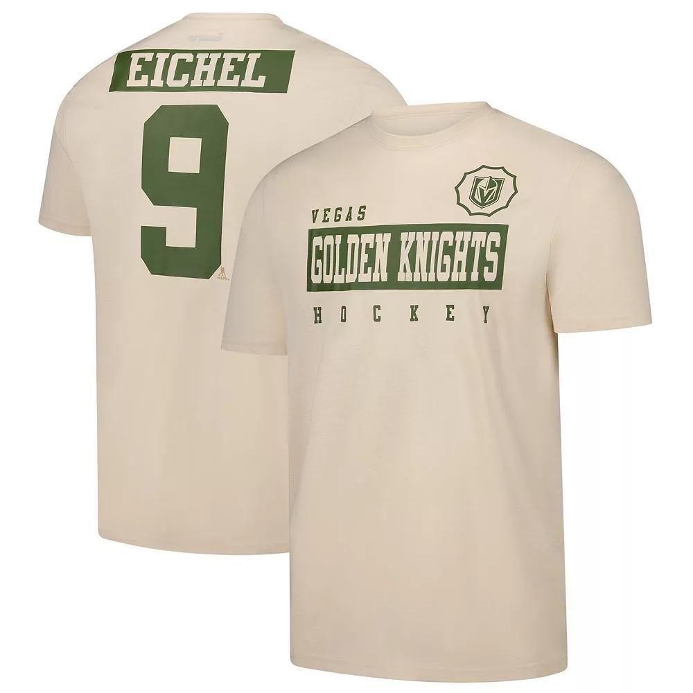 Men's Levelwear Jack Eichel Khaki Vegas Golden Knights 2024 NHL Military Appreciation Richmond Delta Player Name & Number T-Shirt, Size: Medium, Lvk Beig K Product Image