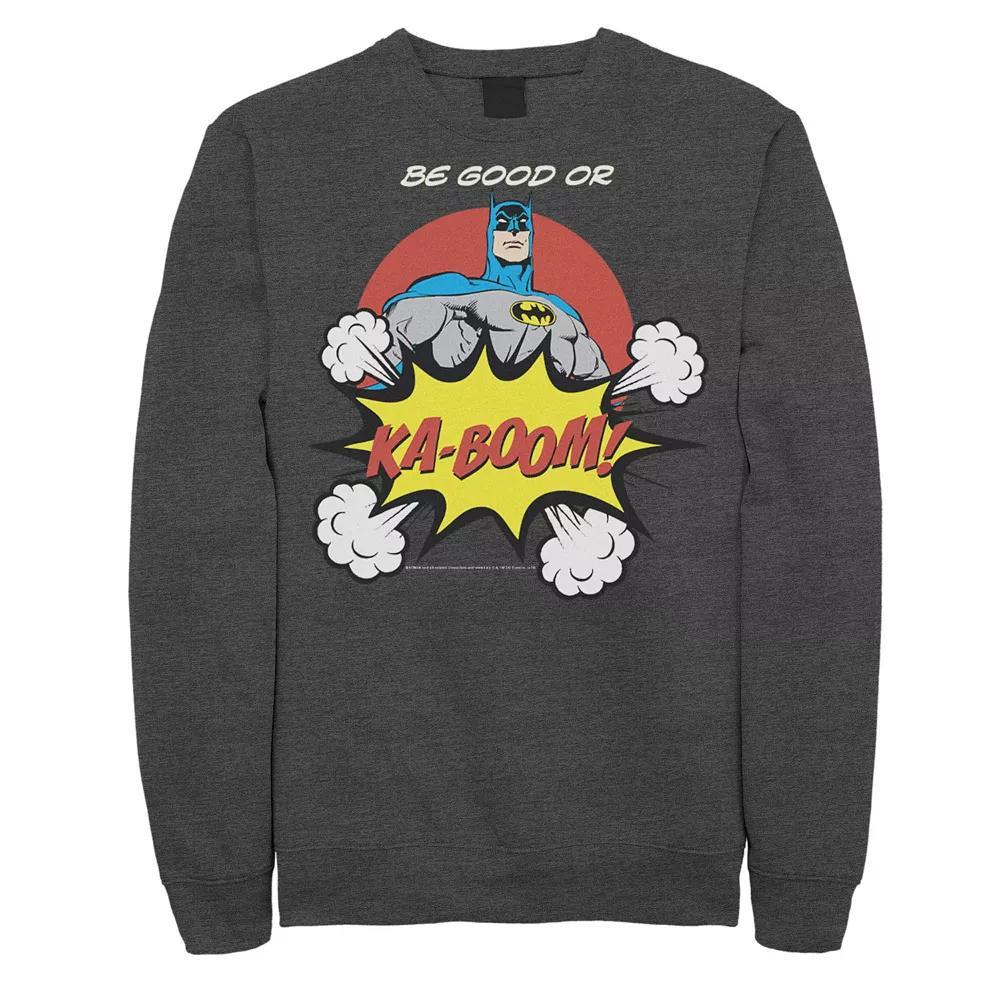 Men's DC Comics Batman Ka-Boom Pop Art Text Poster Sweatshirt, Size: Small, Black Product Image