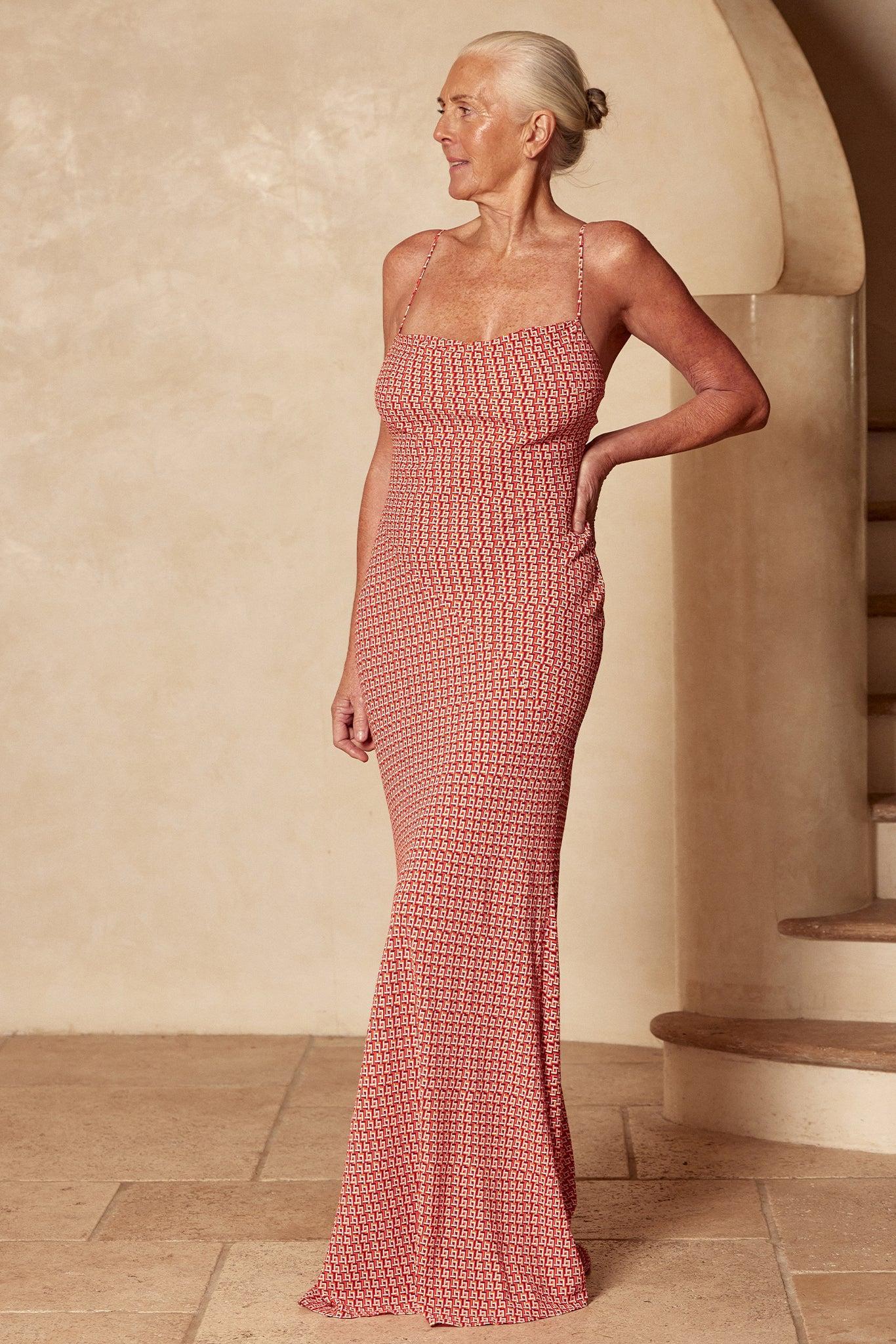 Cote D'azur Dress - Lattice Geo Product Image