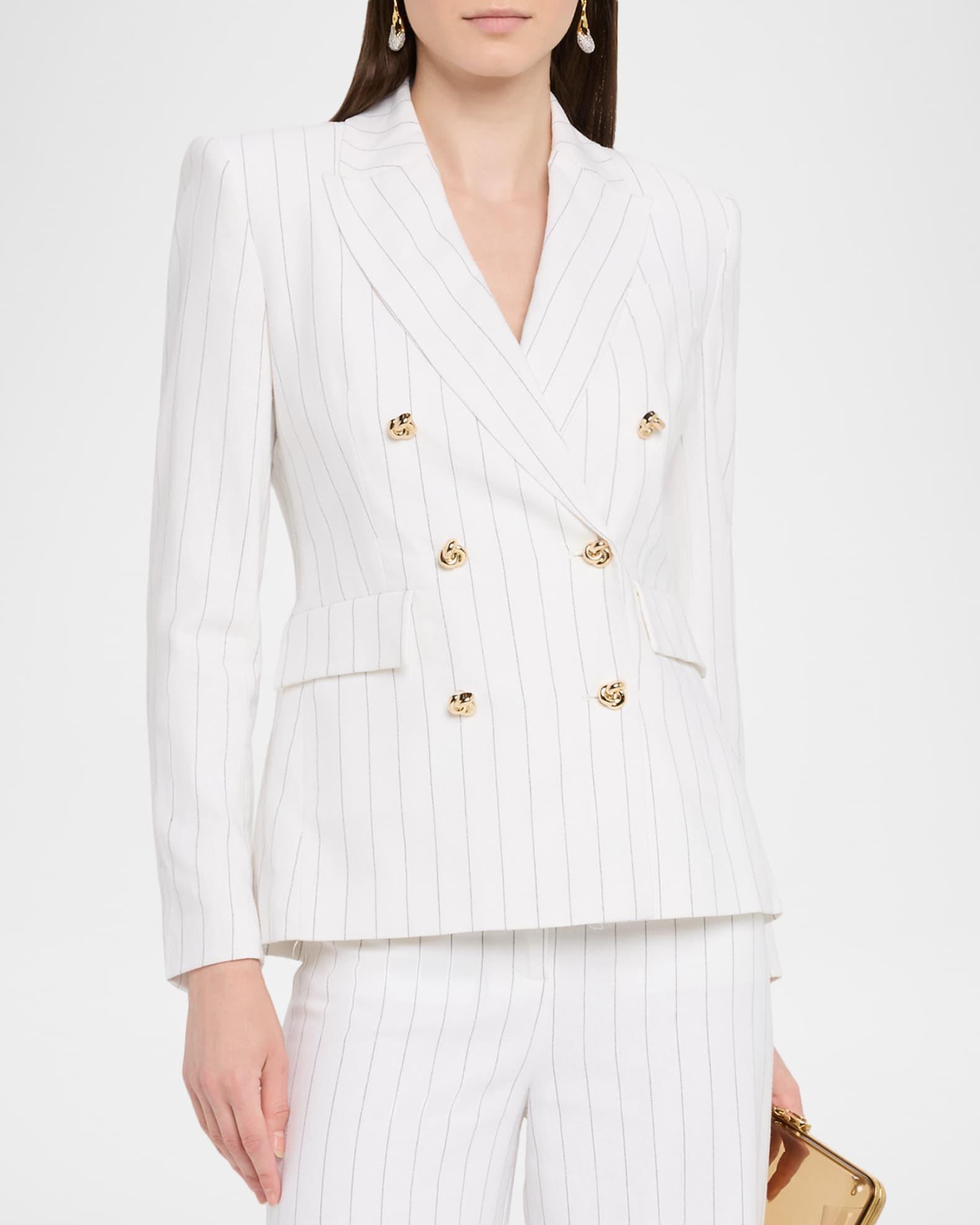 Arielle Pinstripe Double-Breasted Blazer Product Image