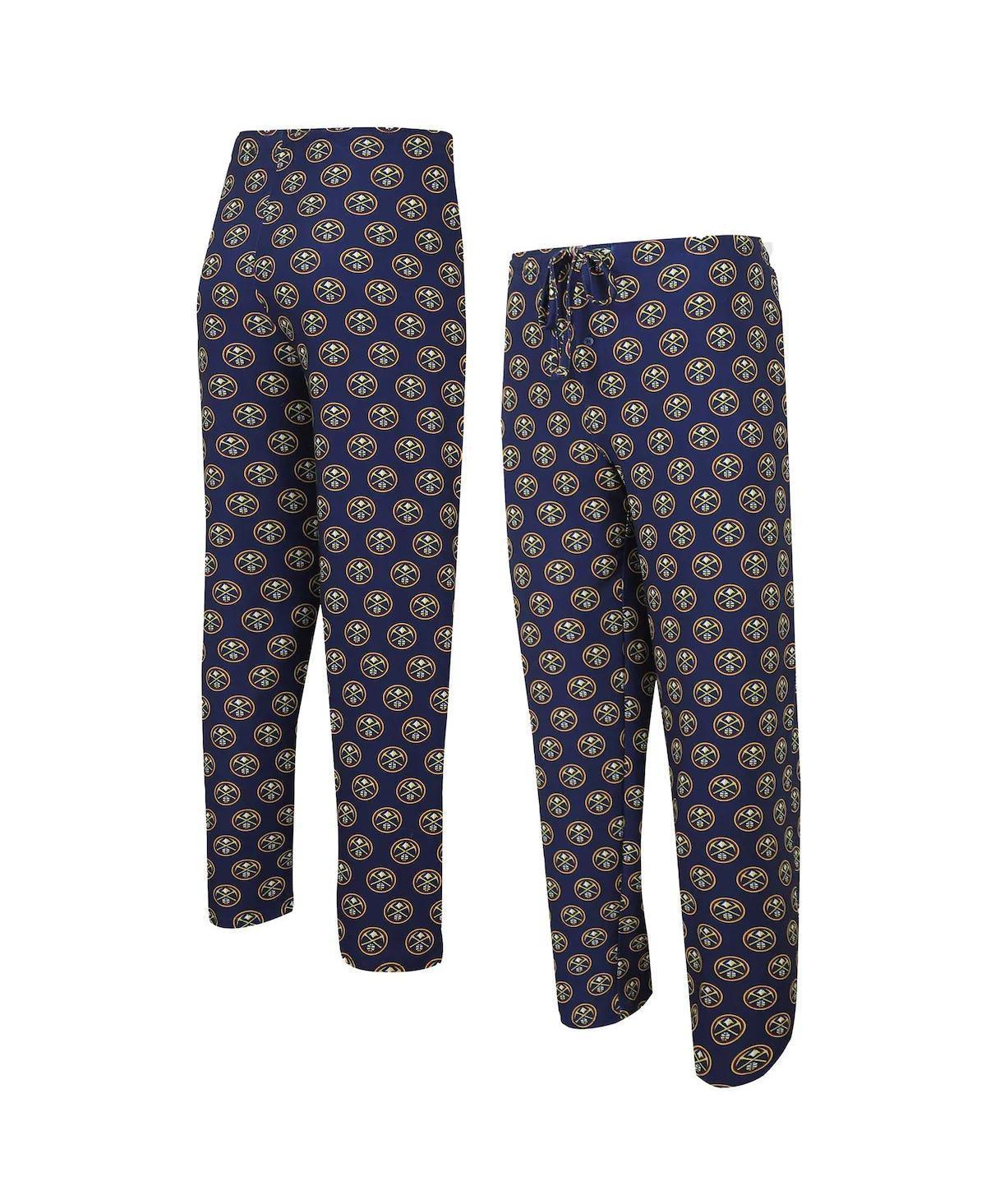Men's Concepts Sport Navy Denver Nuggets Gauge Allover Print Pants, Size: 2XL, Nug Blue Product Image