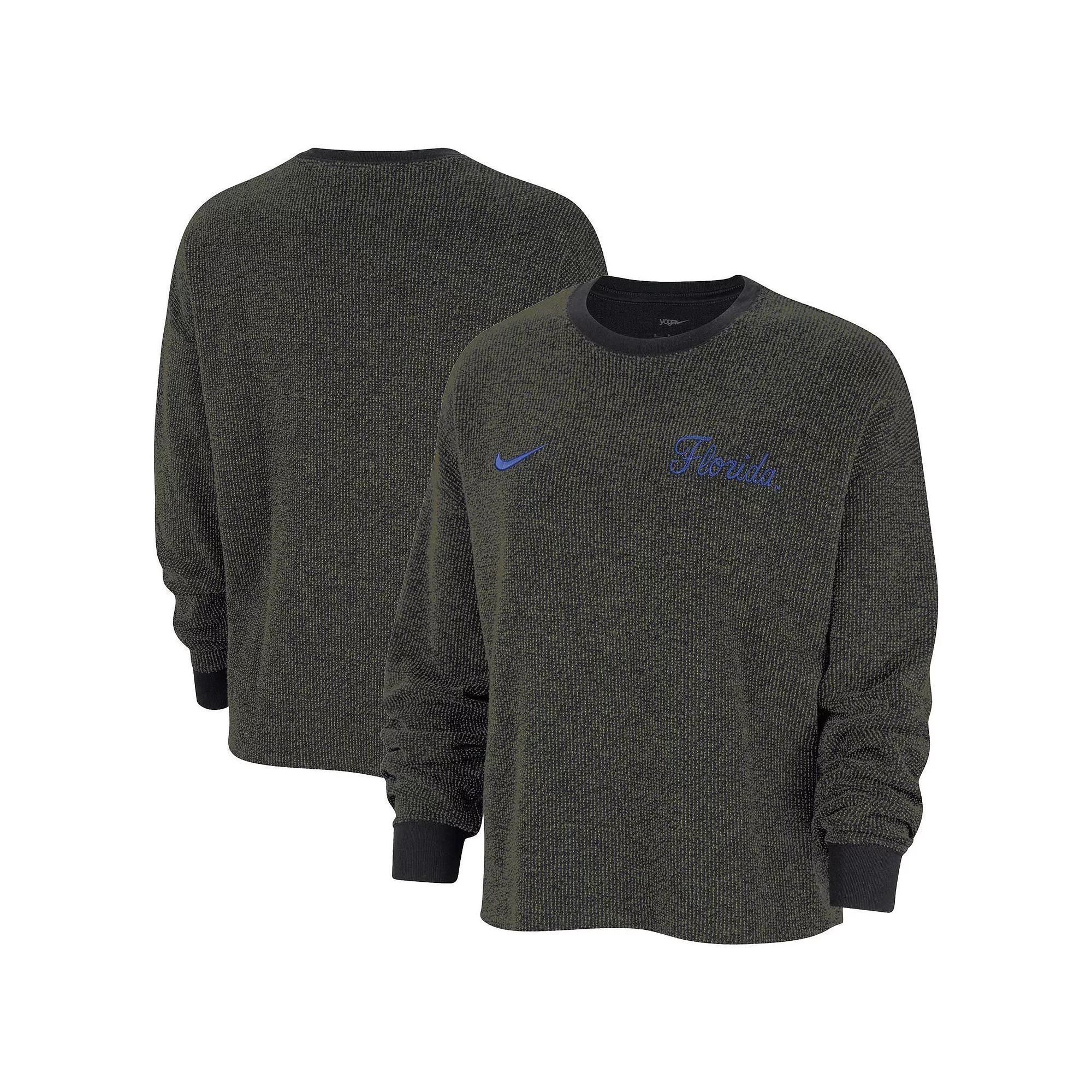 Women's Nike Black Florida Gators Yoga Script Pullover Sweatshirt, Size: 2XL Product Image