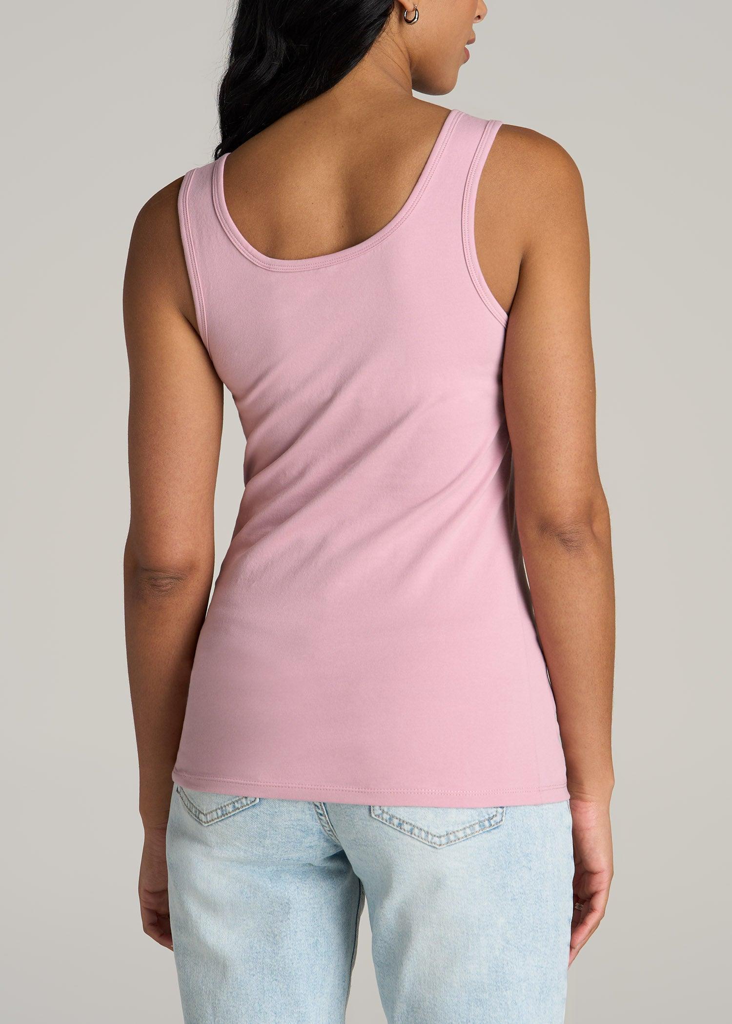 Slim Fit Jersey Tank Top for Tall Women in Bright White Product Image
