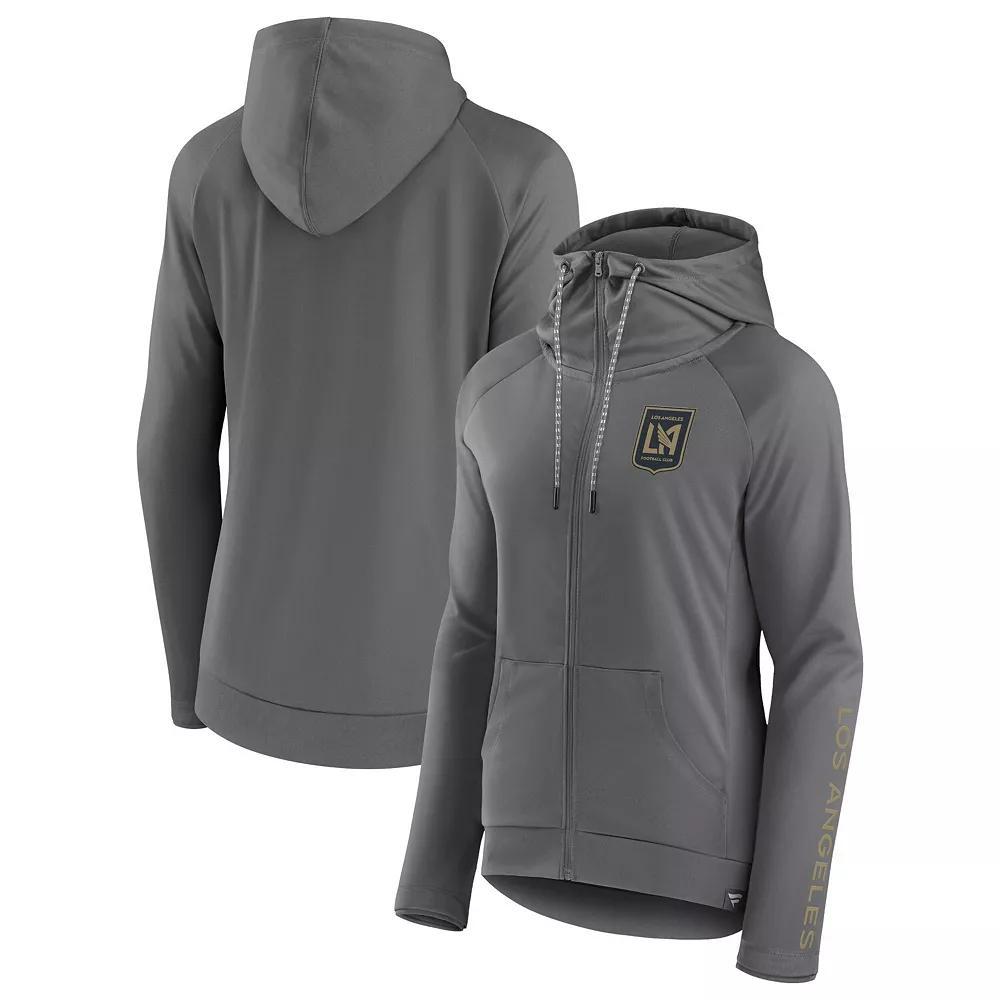 Women's Fanatics Red/Black Atlanta United FC Iconic Raglan Full-Zip Hoodie, Size: Medium, Atu Red Product Image