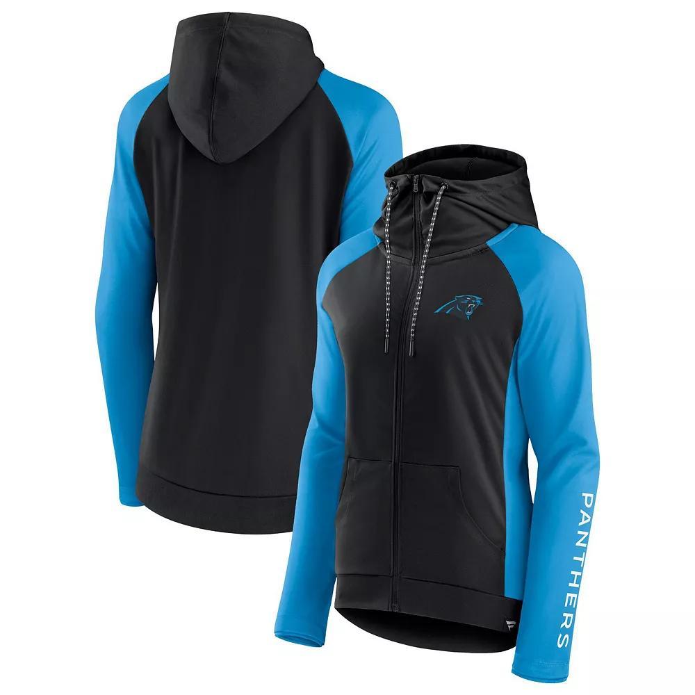 Women's Fanatics Branded Navy/Light Blue Tennessee Titans End Around Lightweight Raglan Full-Zip Hoodie Jacket, Size: XS Product Image
