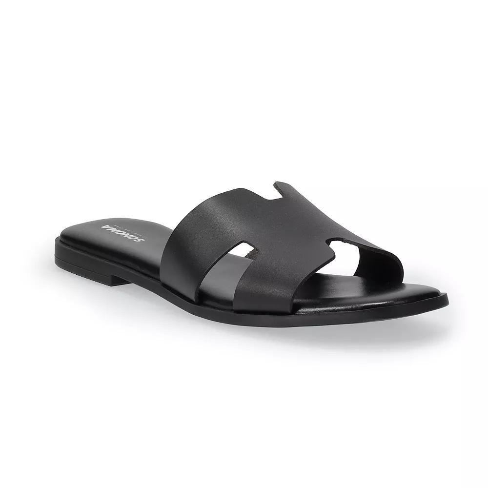 Sonoma Goods For Life® Genza Women's Band Slide Sandals, Size: 9, Black Product Image