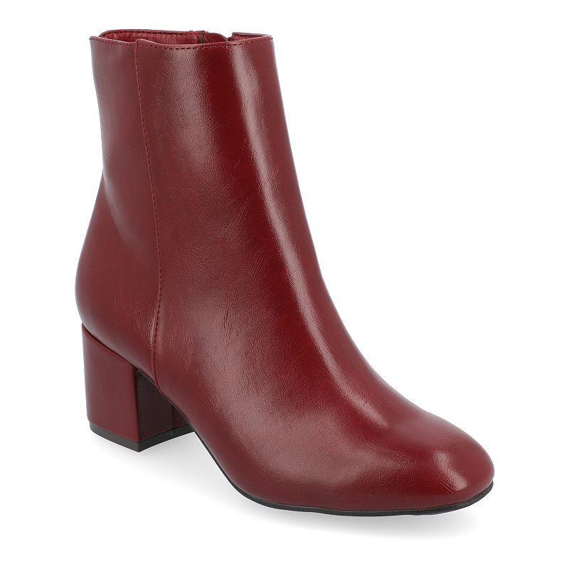 Journee Adria Womens Tru Comfort Foam Faux Leather Square Toe Booties Product Image