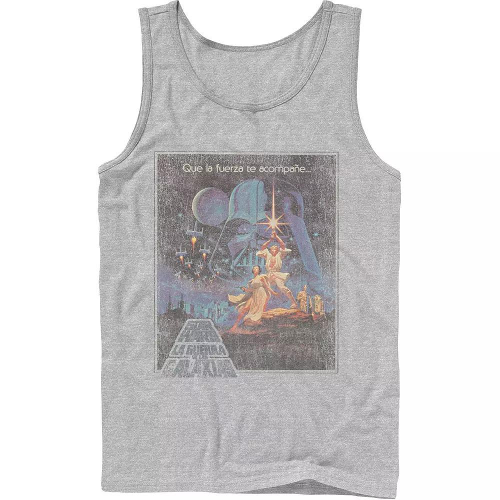 Men's Star Wars Faded VHS Cover Tank Top, Size: Large, White Product Image