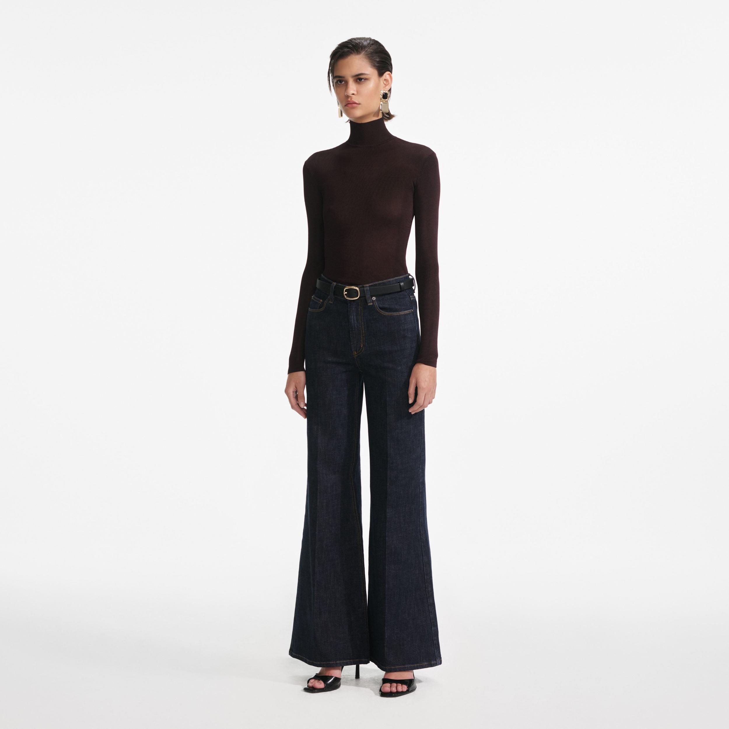 Indigo Flared Jeans Product Image