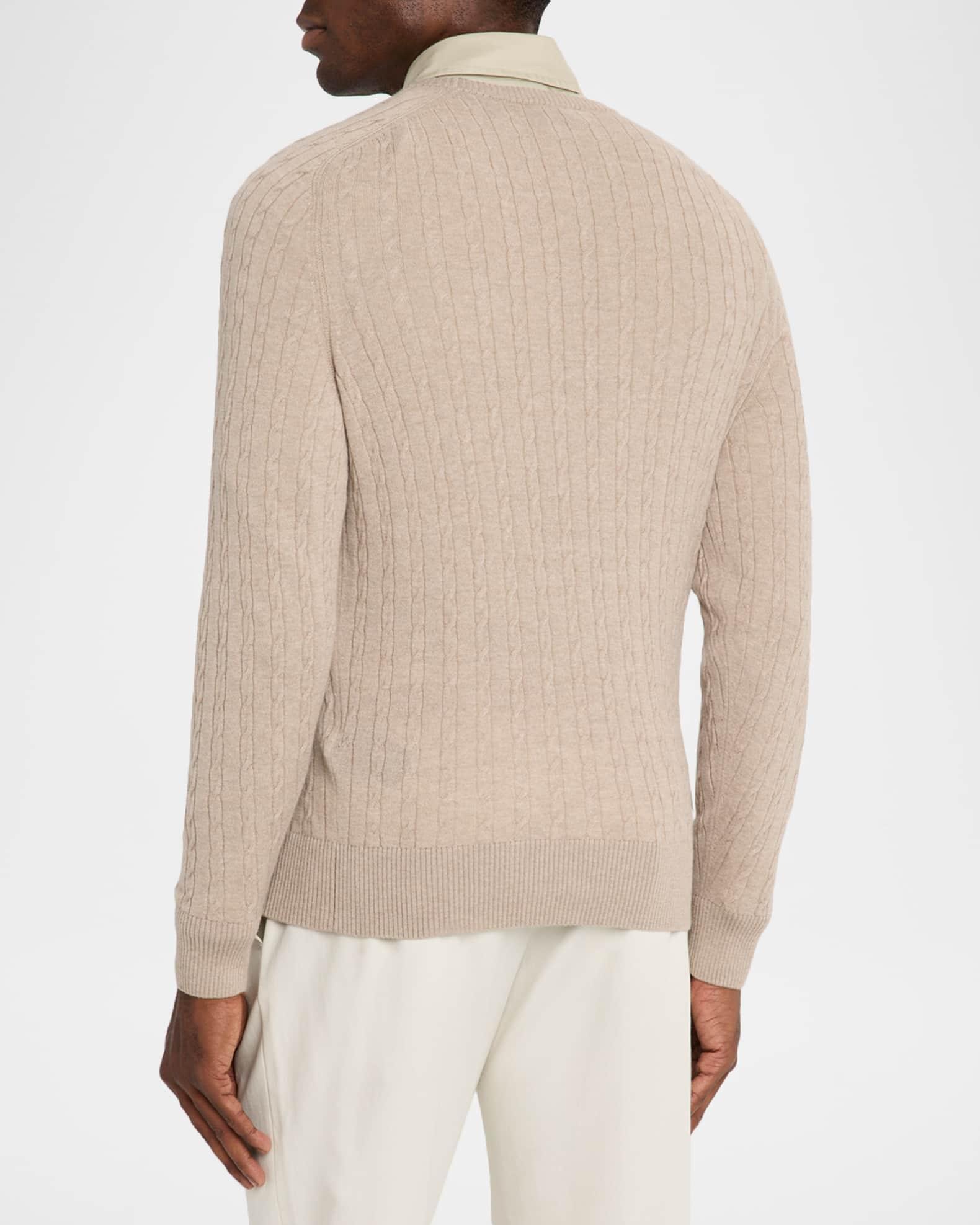 Men's Cashmere Cable Knit Crewneck Sweater Product Image