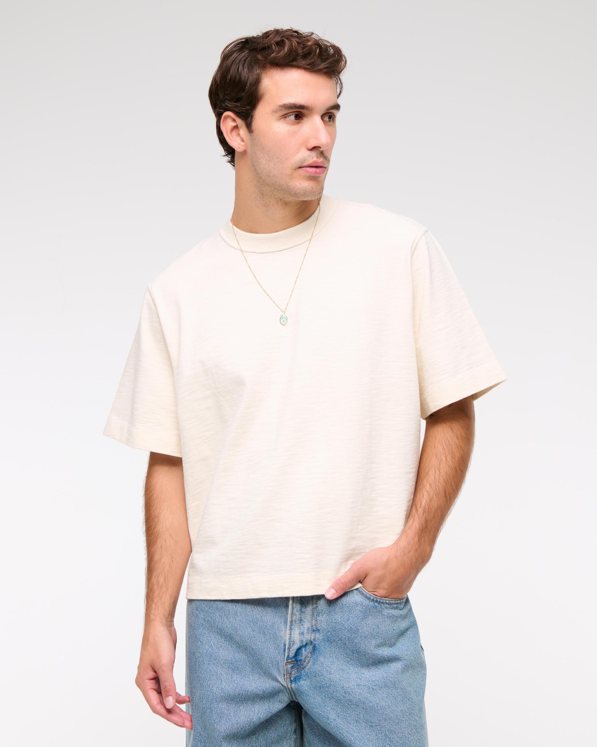 Premium Heavyweight Slub Cropped Tee Product Image