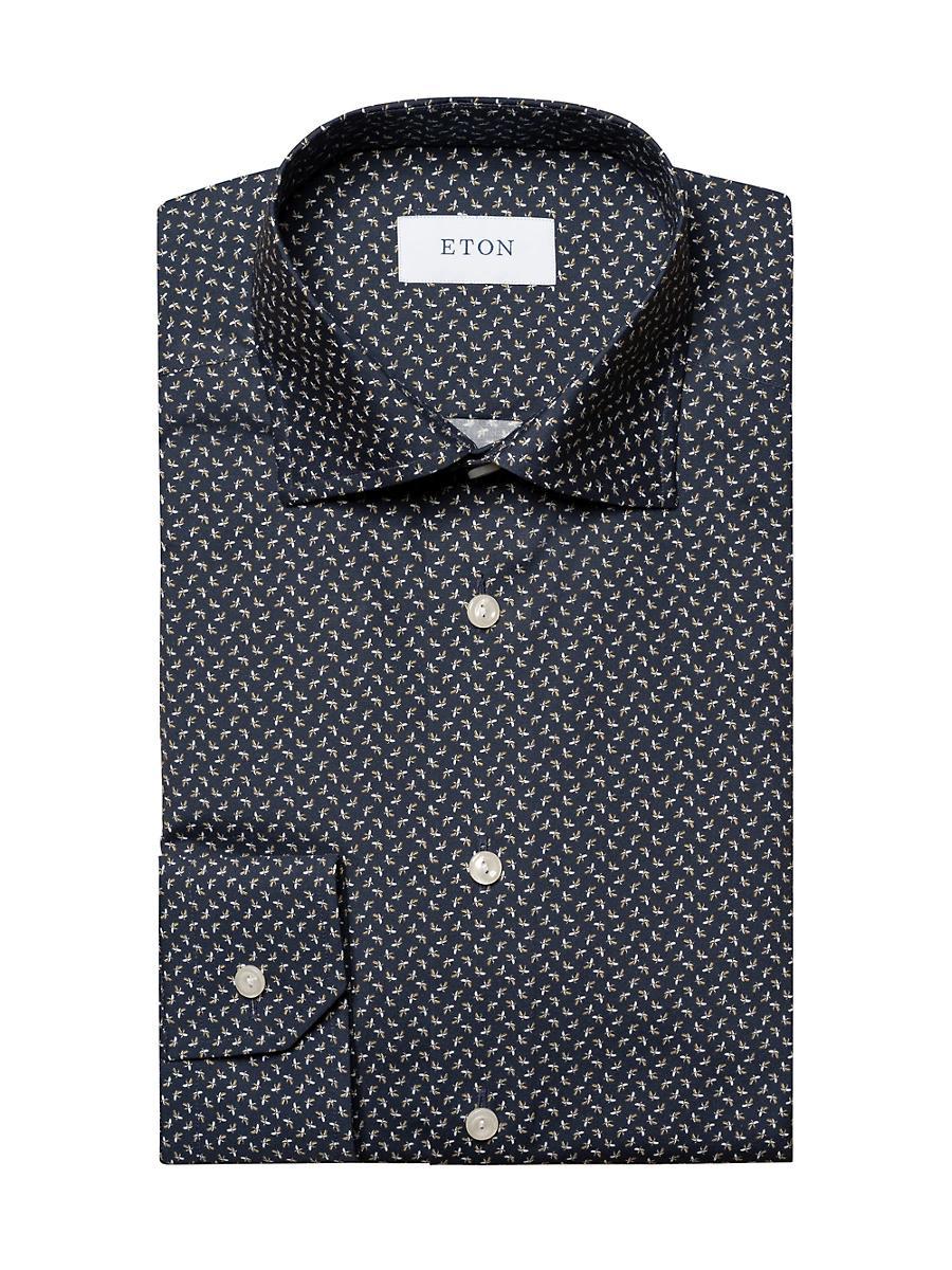 Mens Slim-Fit Micro Banana Print Shirt Product Image