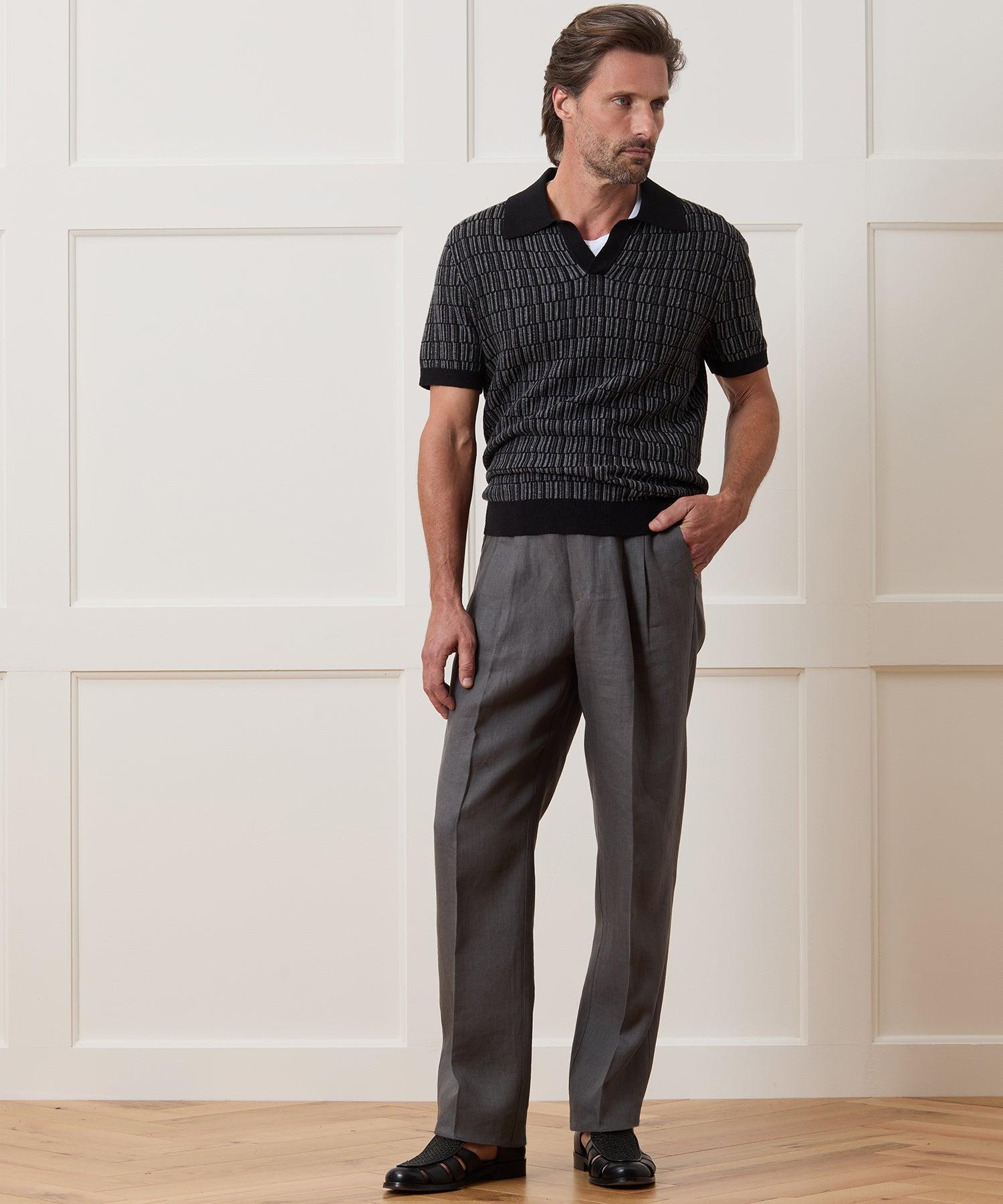 Linen Patterned Montauk Sweater Polo Product Image