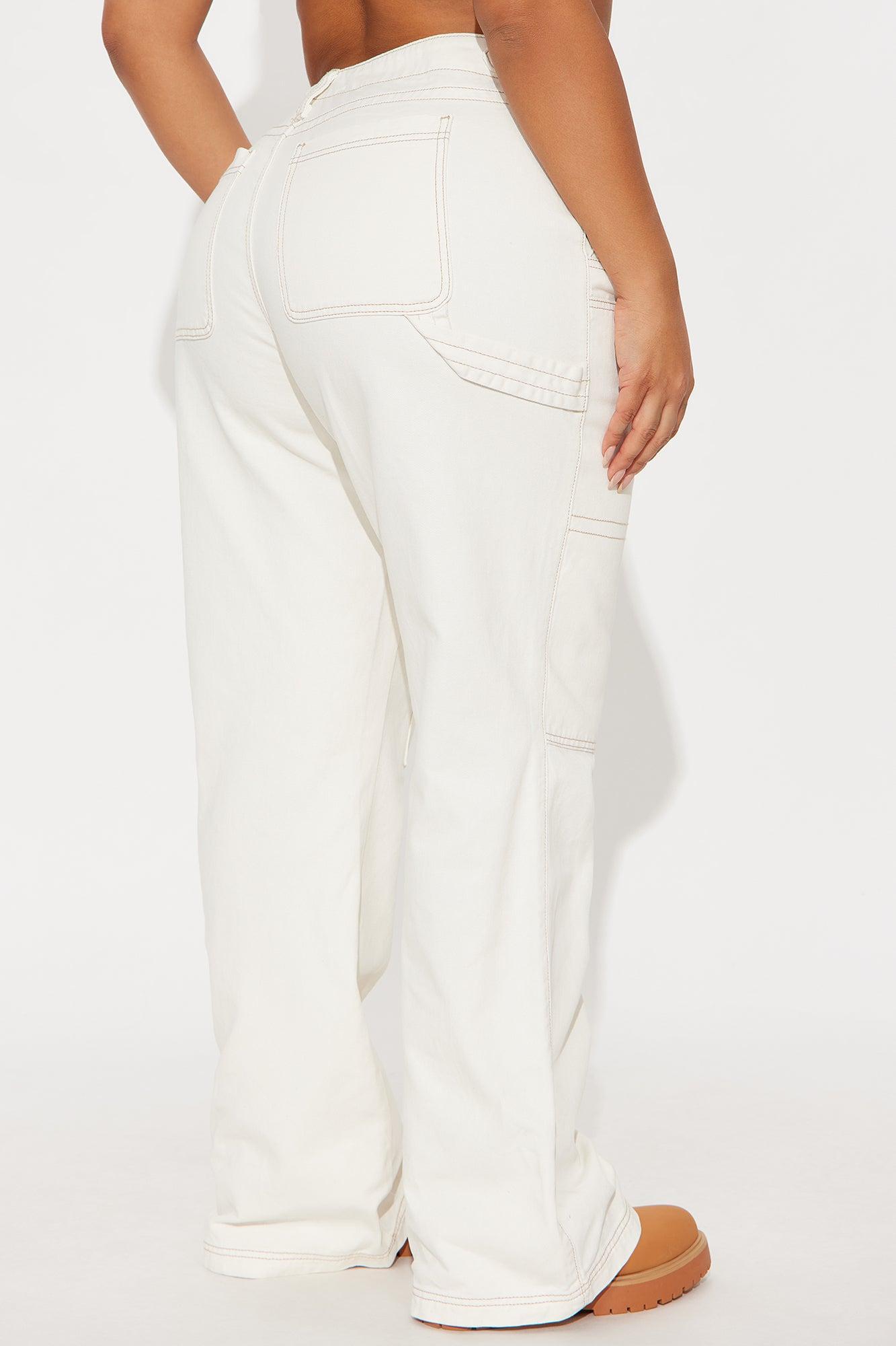 Pocketful Of Love Straight Leg Jeans - Off White Female Product Image