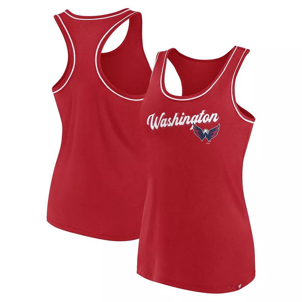 Women's Fanatics Branded Royal Philadelphia 76ers Wordmark Logo Racerback Tank Top, Size: Small, 76r Blue Product Image