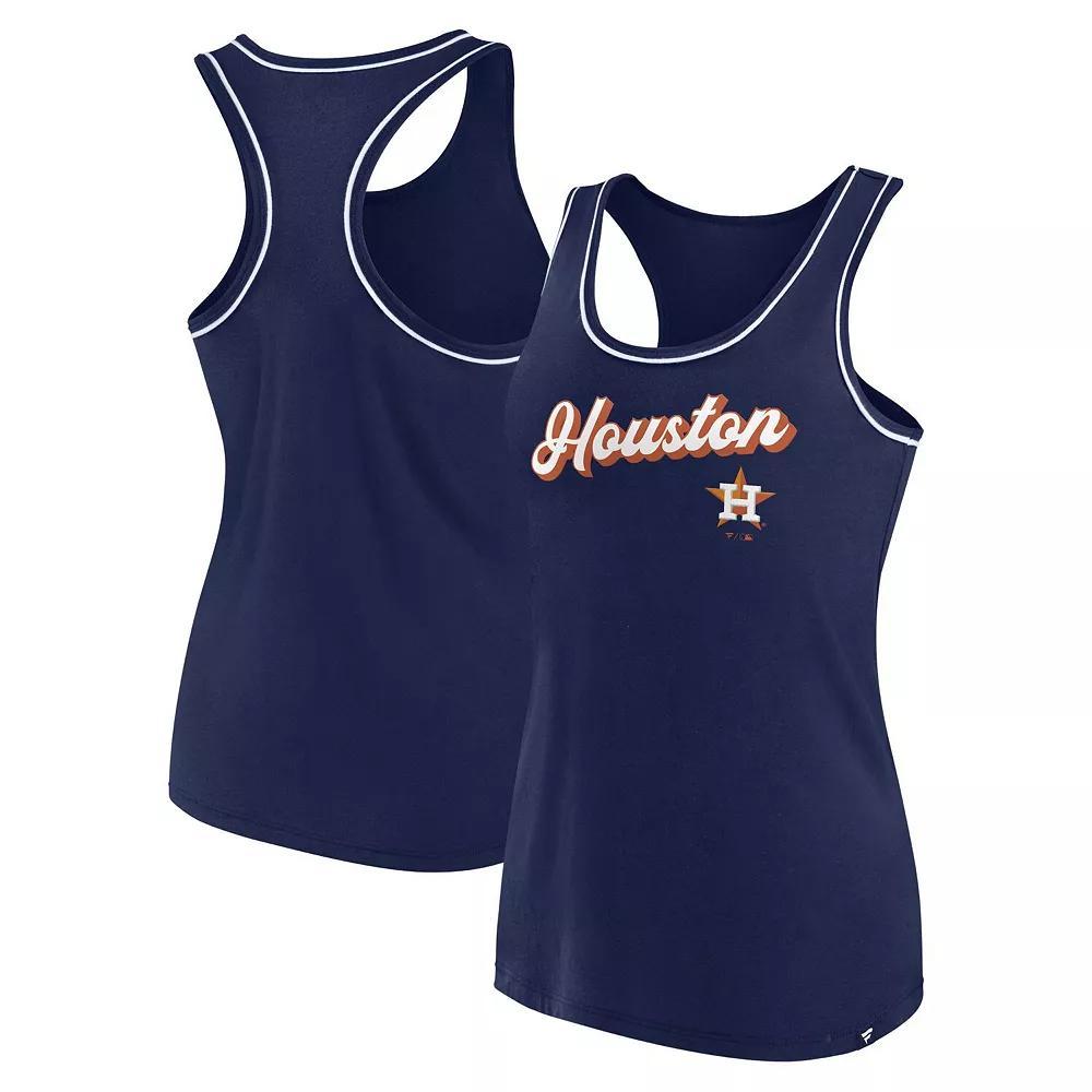 Women's Fanatics Branded Royal Philadelphia 76ers Wordmark Logo Racerback Tank Top, Size: Small, 76r Blue Product Image