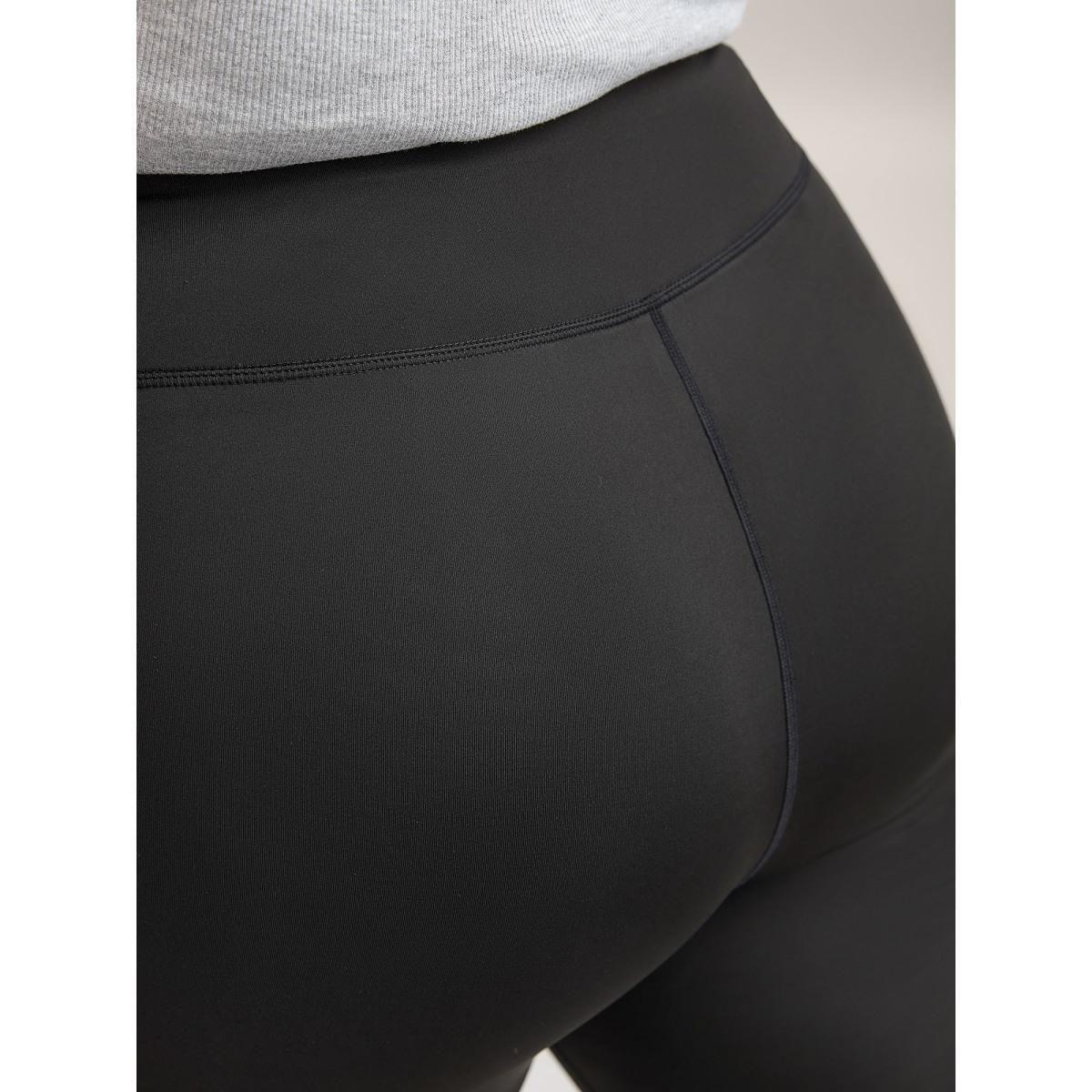Plus Size Wide Waistband Yoga Stretch Tight Pants Women Black High stretch Bootcut Mid Rise Everyday-Casual Leggings BloomChic 26/4X Product Image