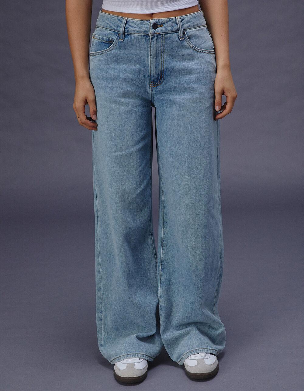 RSQ Womens High Rise Baggy Jeans - MEDIUM WASH Product Image